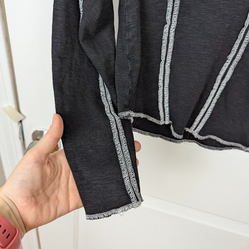 PILCRO | Gray Long Sleeve Top Size Small - Picture 6 of 8